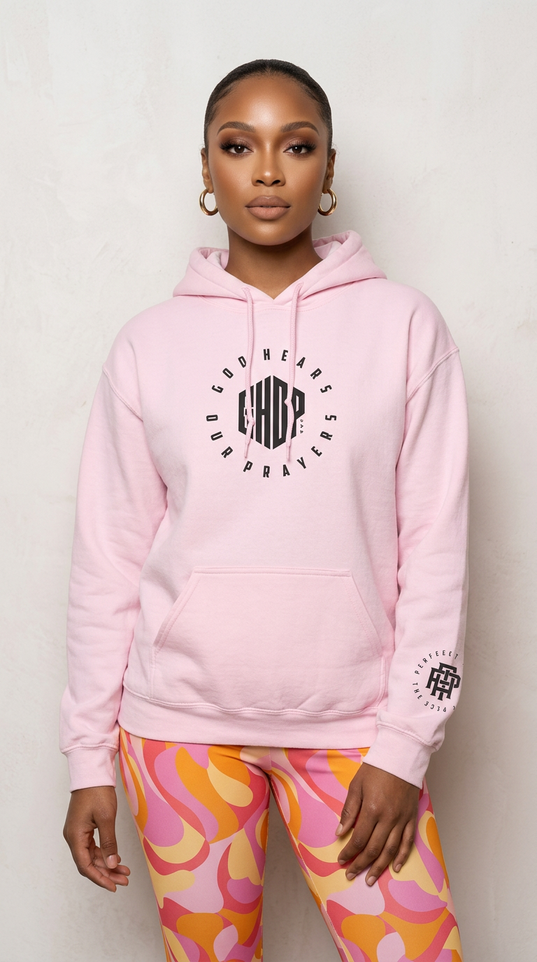 GHOP Hoodie — God Hears Our Prayers Minimal Logo Pullover