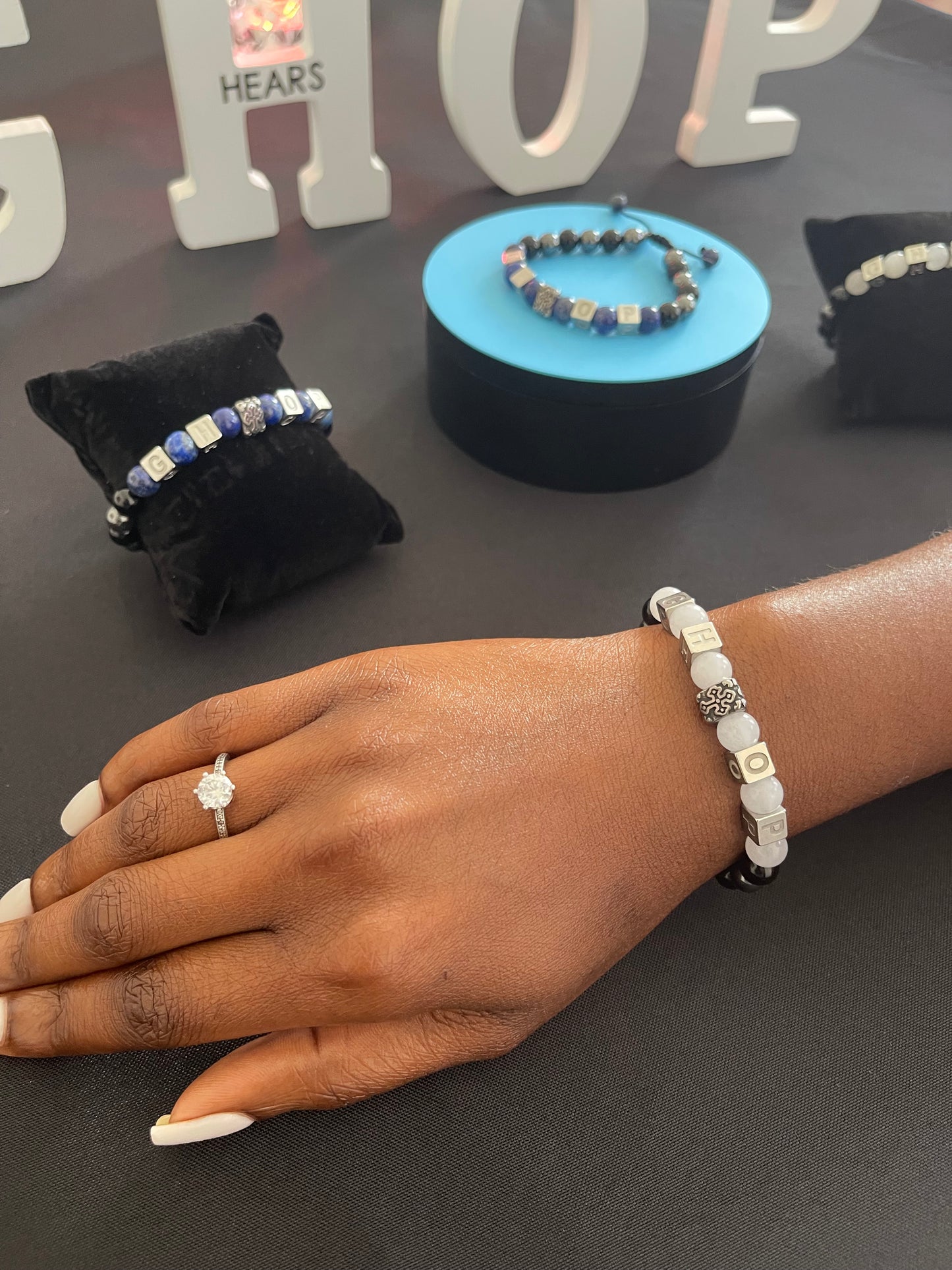 GHOP WHITE Natural Stone Bracelet