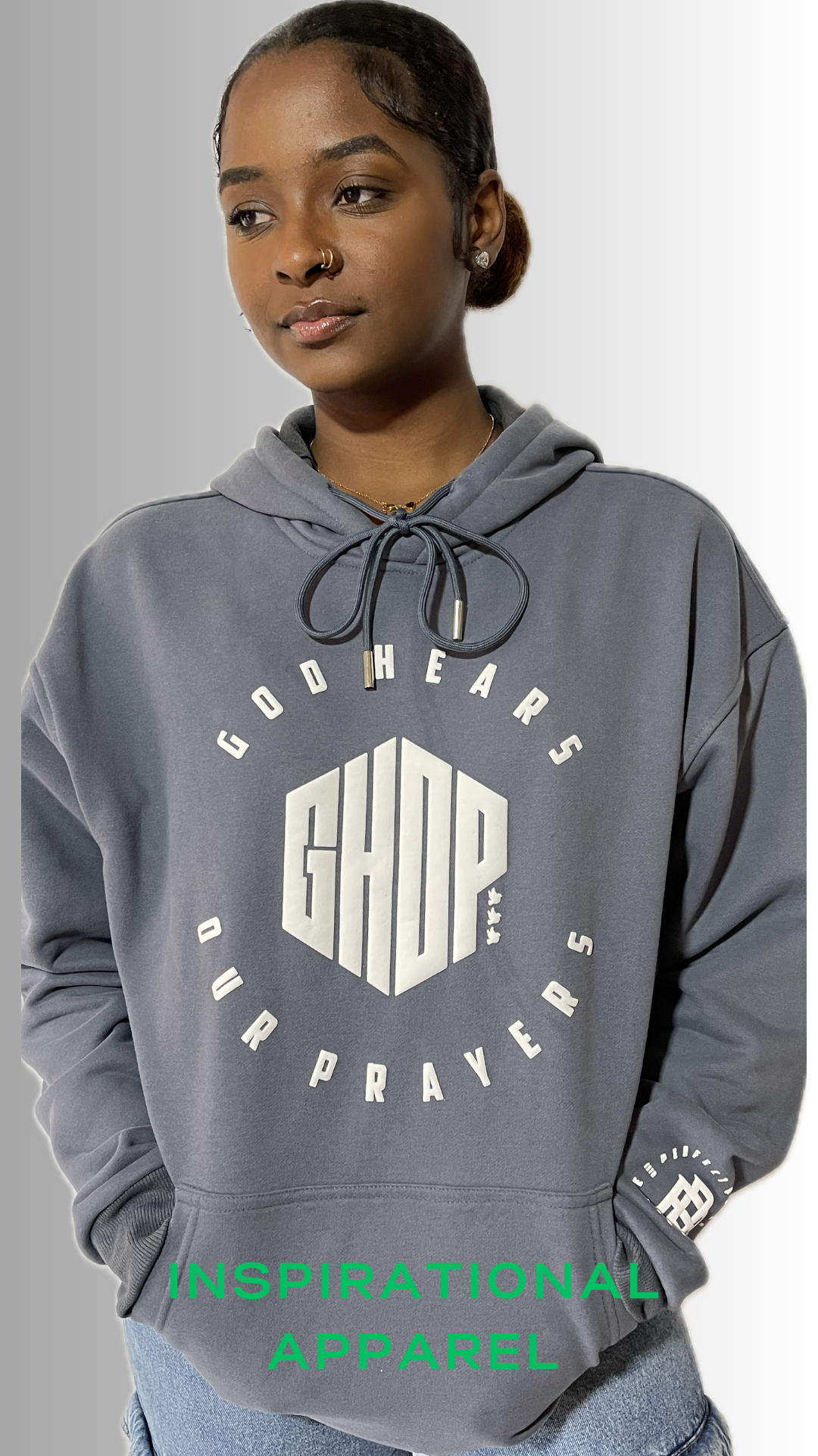 GHOP Puff Print Hoodie - GRAY