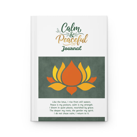 Calm & Peaceful Journal — Lotus Meditation Hardcover Journal (Basic)