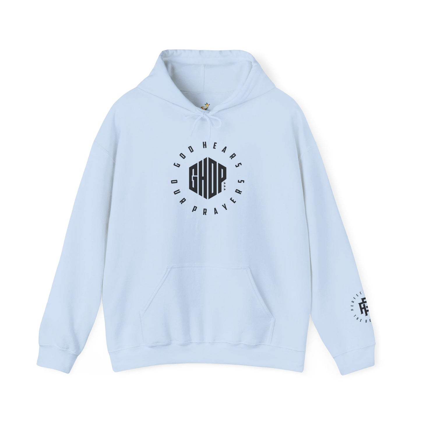 GHOP Hoodie — God Hears Our Prayers Minimal Logo Pullover