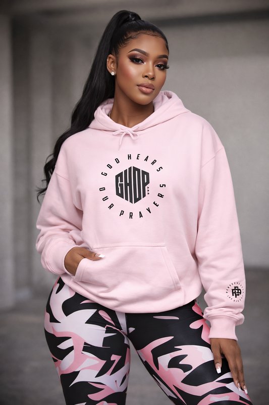 GHOP Hoodie — God Hears Our Prayers Minimal Logo Pullover